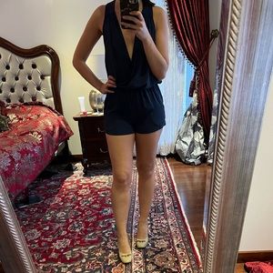 BCBG MaxAzria navy Thalia romper